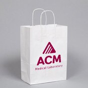 White Kraft Paper Custom PRINTED Sh